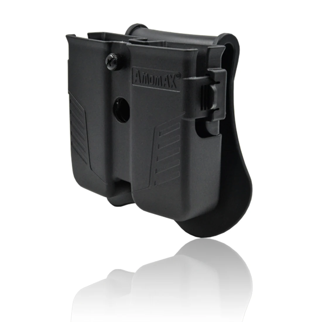 

Amomax Tactical Universal Double Magazine Pouch For 9mm 40' Or 45' Caliber Magazine Black (Standard Only With Waist Plate)