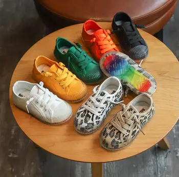 

Spring Autumn Kids Shoes Baby Boys Girls Casual Shoes Fashion Leopard Print Comfortable Canvas Shoes Children Sneakers Size25-36