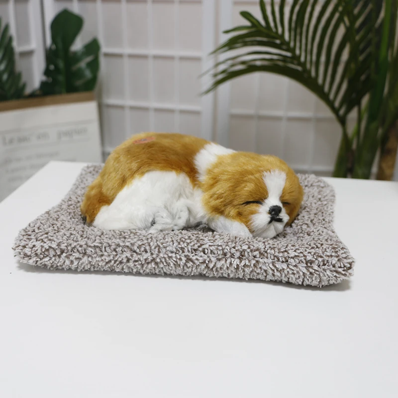 Realistic Puppy Labrador Dog Plush Animal Model Decor Ornament Photography Prop 