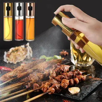 

Glass Olive Oil Sprayer Kitchen Oil Spray Bottle Pump Stainless Steel Oil Pot Leak-proof Drops Oil Dispenser BBQ Cooking Tools