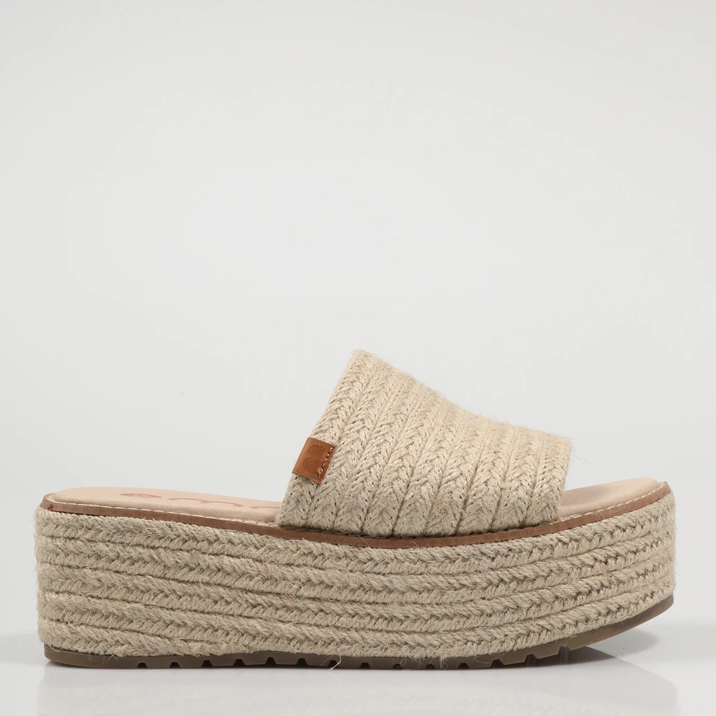 EMMSHU SANDALIAS NELIE NATURAL Beige Lona Plataforma Mujer Beige FLIP FLOPS  Woman Shoes Casual Fashion 75188|Zapatos planos de mujer| - AliExpress
