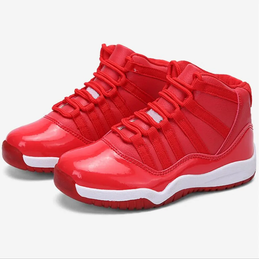 Running Shoes Kid Children Boys Shoes Basketball Shoes Anti-slippery Soled Lace Up Sneakers for Children