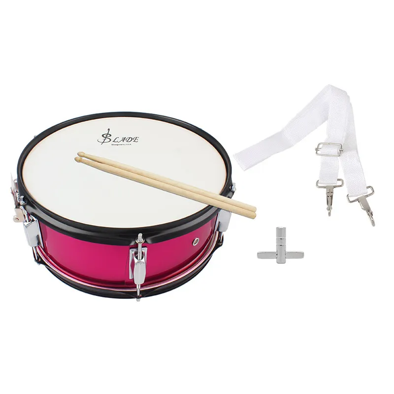 Glarry Complete Student Snare Drum Kit With Sticks, Strap And Key For Students Professionals