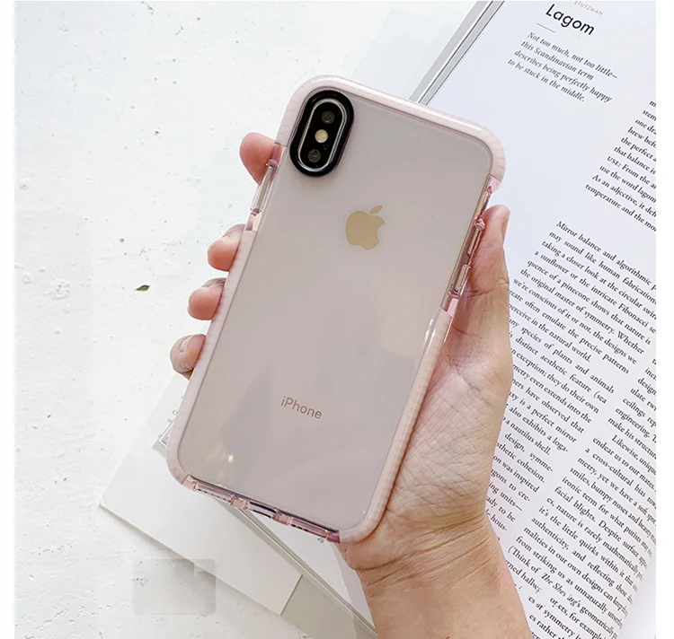 Противоударный чехол для iphone 11 11Pro Max X XR XS Max 6 6s 7 8 plus, прозрачный мягкий силиконовый чехол-накладка