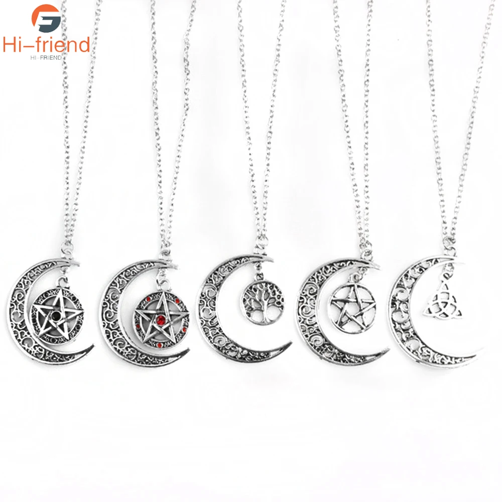 Ожерелье SC с подвеской пентаграммой в стиле сверхъестественных сил|fashion