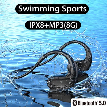 

Swimming Headphone Wireless Bluetooth 5.0 MP3 Music Player IPX8 Waterproof with 8GB Memory Sports Driving Headset For Xiaomi