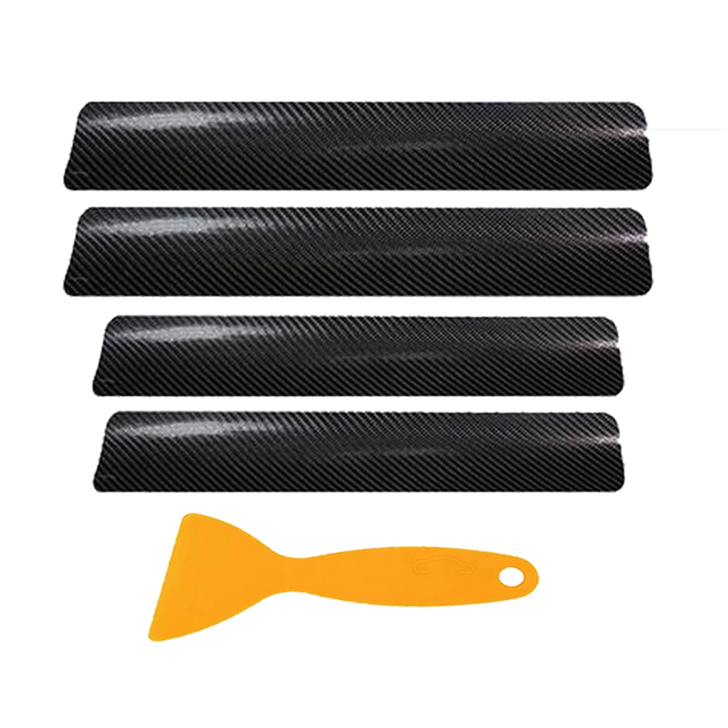 Car Door Sill Sticker Cover Plate Scuff Plate Cover Black Vehicle RV Parts
