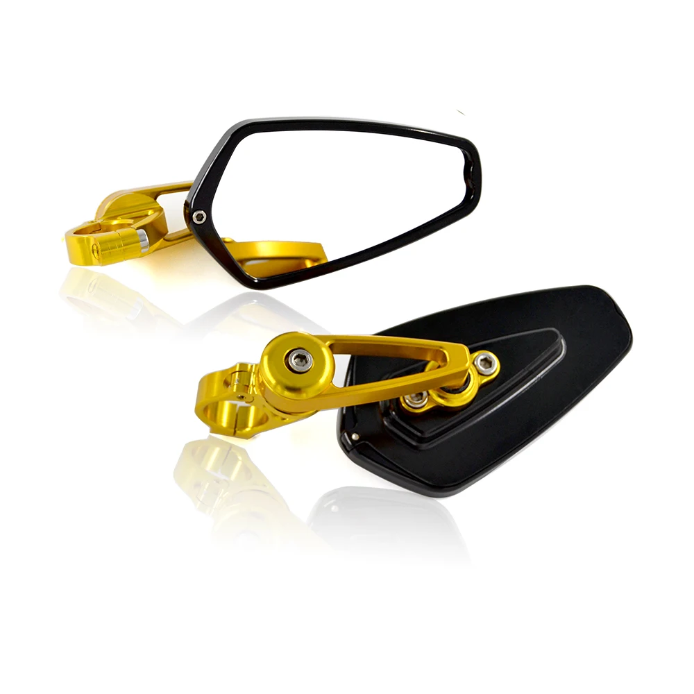 Новые зеркала для руля заднего вида для Honda CB1000R CB1300 CB600F Hornat CBF600 CBR125R CBF125 XL700V - Цвет: Gold