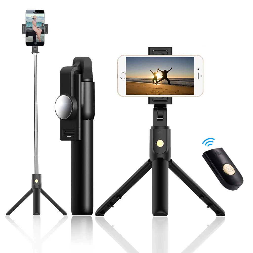 

Wireless Bluetooth Tripod Selfie With One Button Control Photo Selfie Stick Stretch The Length Of The Self-timer 360° Rotate