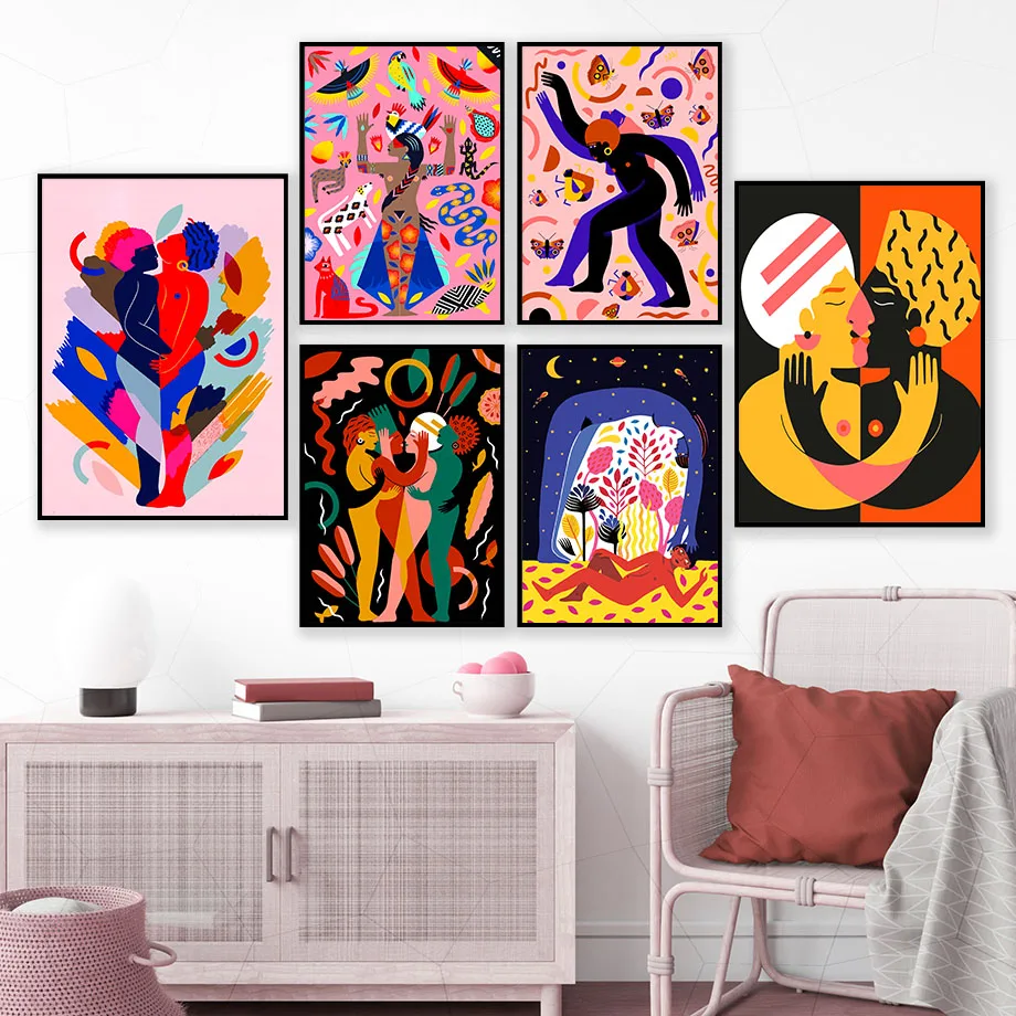 Vintage Abstract Lover Dancer Minimalist Wall Art Canvas Painting Nordic Posters And Prints Wall Pictures For Living Room Decor Vintage Abstract Lover Dancer Minimalist Wall Art Canvas Painting Nordic Posters And Prints Wall Pictures For Living Room Decor