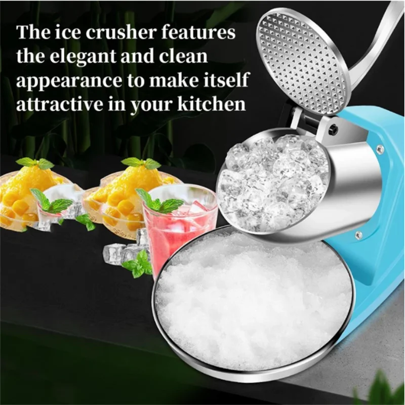 Electric Ice Crusher Smoothie Ice Cube Crusher Grinder Commercial Ice Sludge Machine Kitchen