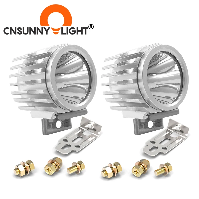CNSUNNYLIGHT водонепроницаемый светодиодный фонарь для мотоцикла 2 шт. 6 Вт 1000 лм белый