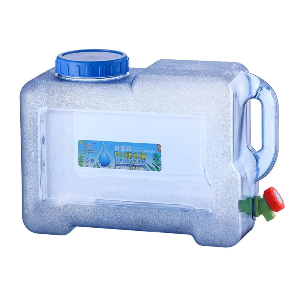 

Home Outdoor Water Srotage Bucket 5L Water Bag Large Capacity PC Water Canister Car Storage Tank Water Container With Faucet