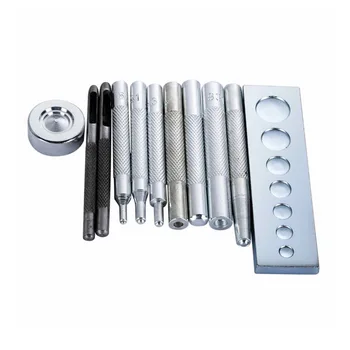 

Leathercraft Tool Punch Snap Kit Rivet Setter with Base for Punch Hole and Install Rivet Button Hole and Install Rivet Button