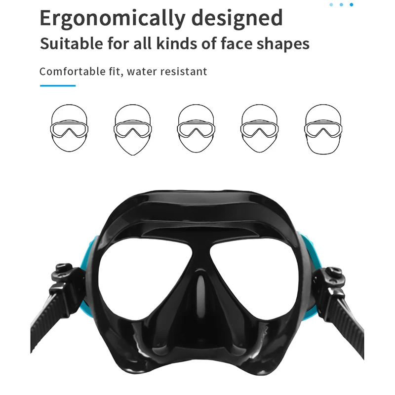 Apollo Similar Alloy Frame Free Diving Masks Can Equipped Myopia Mask Glasses Low Volume 65cc Scuba Mask Snorkeling Wet Tube