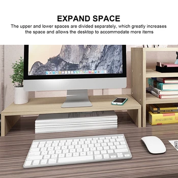 

Multi-function Desktop Monitor Stand Computer Screen Riser Thicken Board Rack Laptop Stand Desktop Notebook TV Shelf