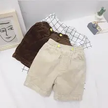 Новые вельветовые шорты для девочек и мальчиков, плотные модные детские шорты, PP14 лет