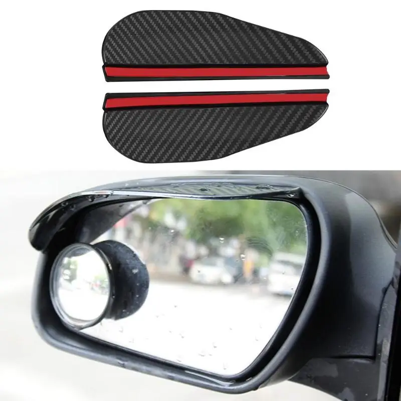 

10pair Carbon Fiber Look Car Side Rear View Mirror Rain Eyebrow Visor Sun Shade Snow Guard Weather Shield Cover Auto Accessories