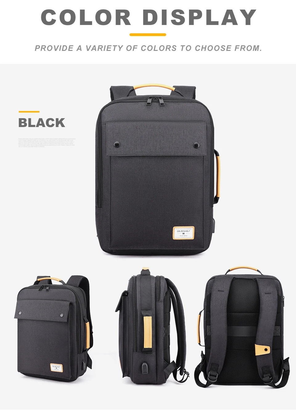Business Backpack Men Briefcase Travel USB Charging Bag Male Waterproof Laptop 15.6 Inch Notebook Bags Pack Unisex Women Bagpack (9)