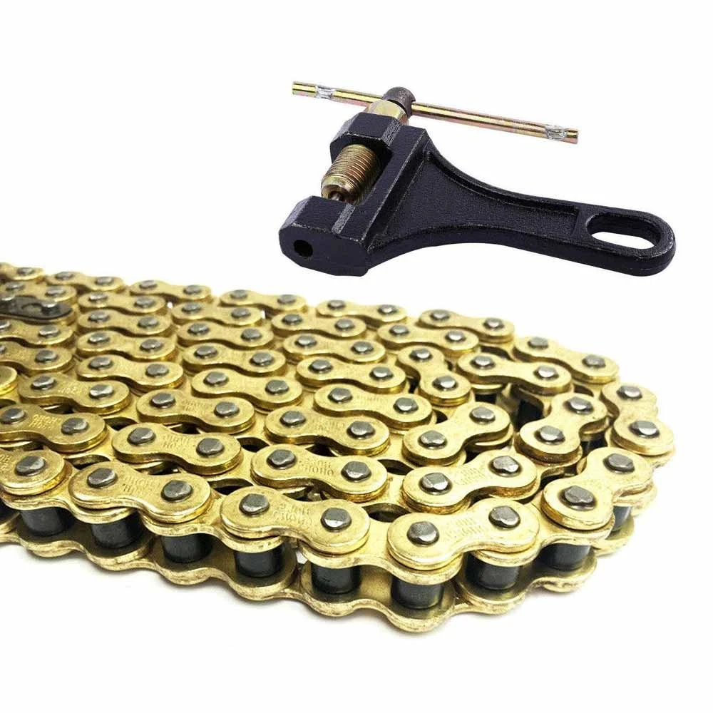 Gold 5 Chain 116 Links O Ring Chain Cutter Breaker For Motorcycle Cagiva 125 Mito Dirt Bike Crf Klx Atv Quad Chain Sets Aliexpress
