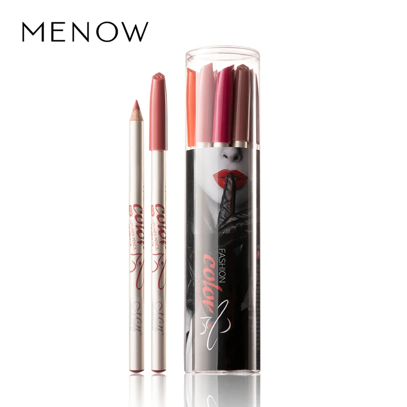 

Menow 12 Color Lip Pencil - Soft Waterproof Smooth Lip Liner Pen Professional Lipliner Pen Makeup Cosmetic Lipliner Tools Set