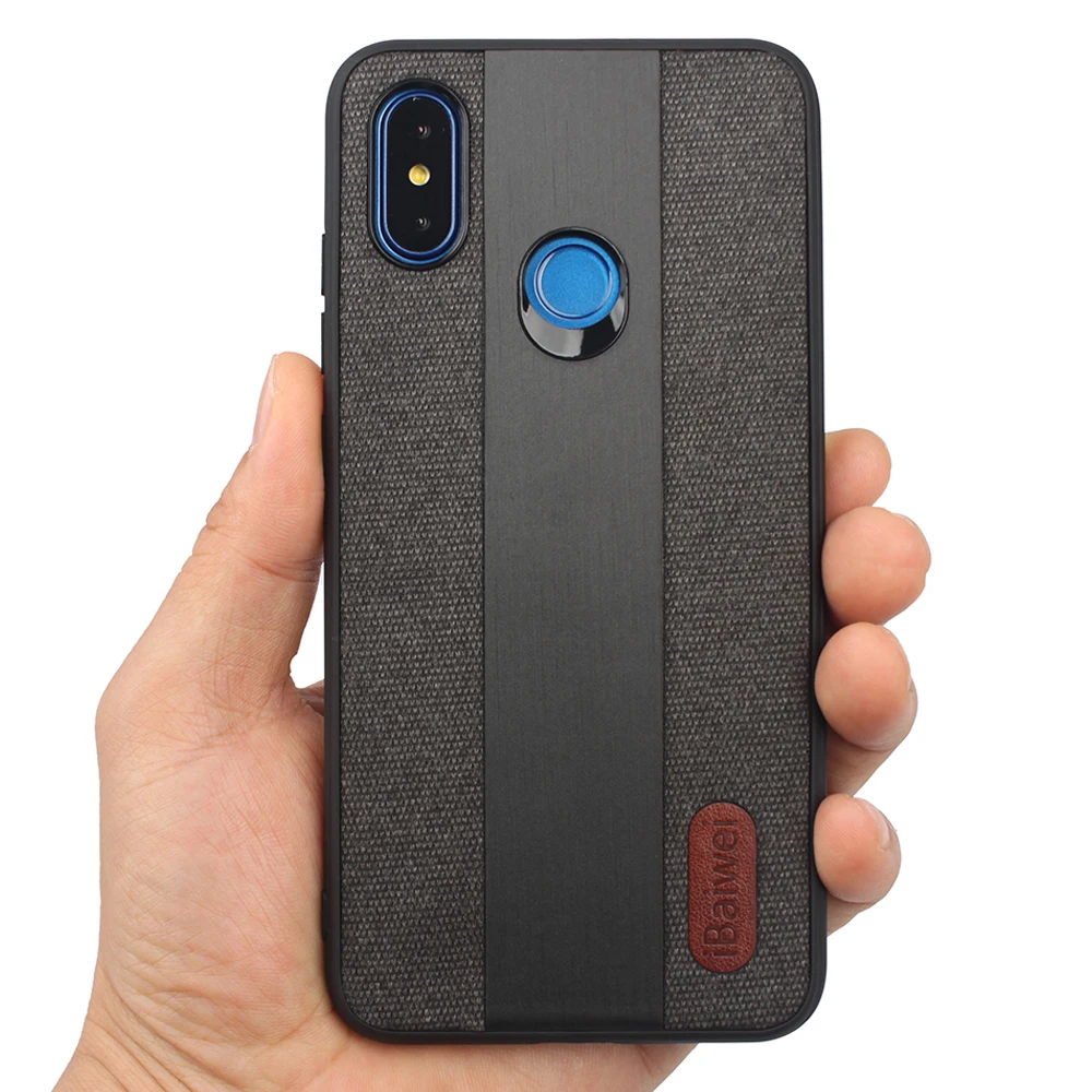 Тканевый чехол с текстурой для Xiaomi mi 8 антидетонационный задней панели полный