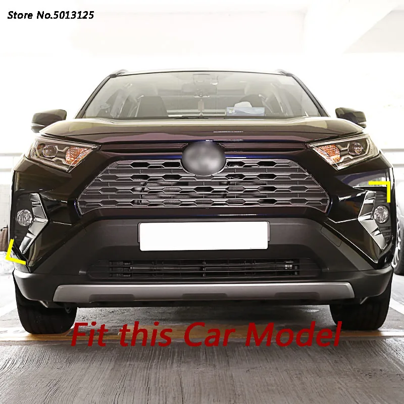 Для Toyota RAV4 RAV-4 автомобиля ABS Хром Передняя противотуманная фара крышка отделка противотуманной фары лампа тень рамка украшение
