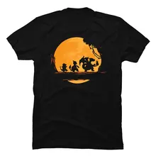 Pokemon Fire Charmander Walk Moon Man Топы рубашка странные вещи Луна 3D печатные толстовки Новые футболки с коротким рукавом для мужчин
