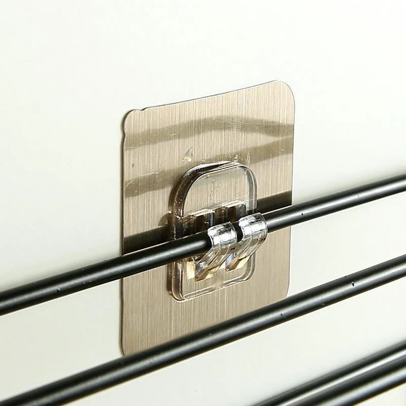 Description Picture 3 of itemAdhesive Wall Hooks Hanger Transparent Hooks Door Wall Hangers Under Wire Shelf Rack Hanger Holder for Kitchen Bathroom Hooks