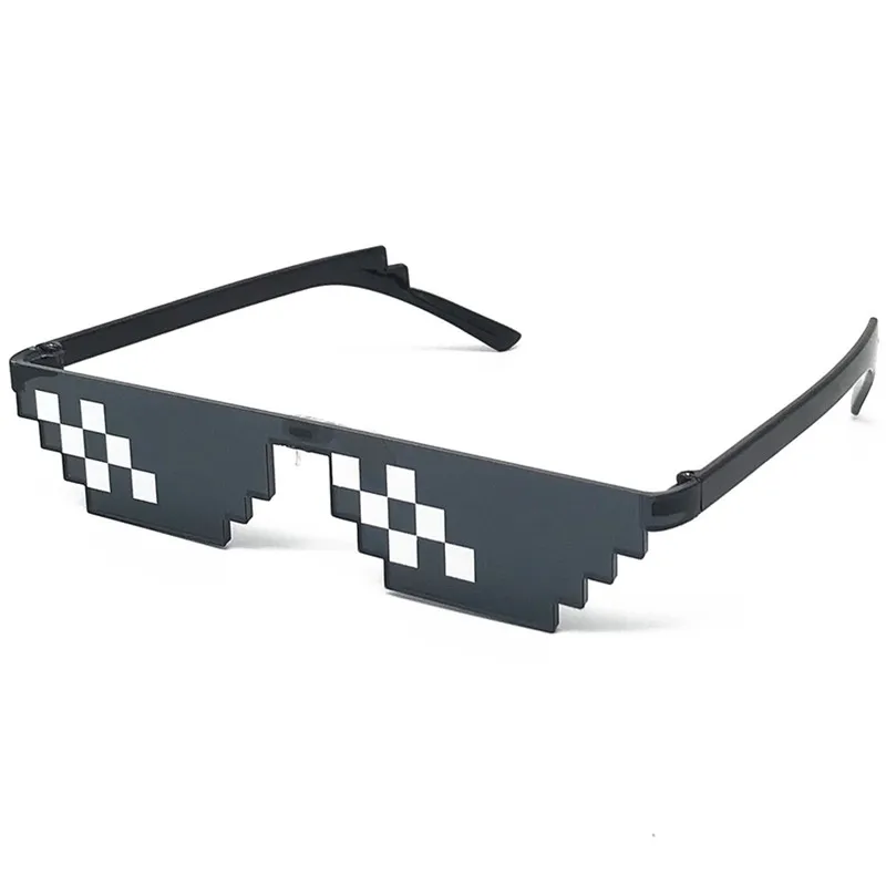 Солнцезащитные очки 8 Bit MLG Pixelated для мужчин, женщин, детей Thug Life Deal With It, очки для вечеринки, мозаичные винтажные очки, Панк Рейв, наряд