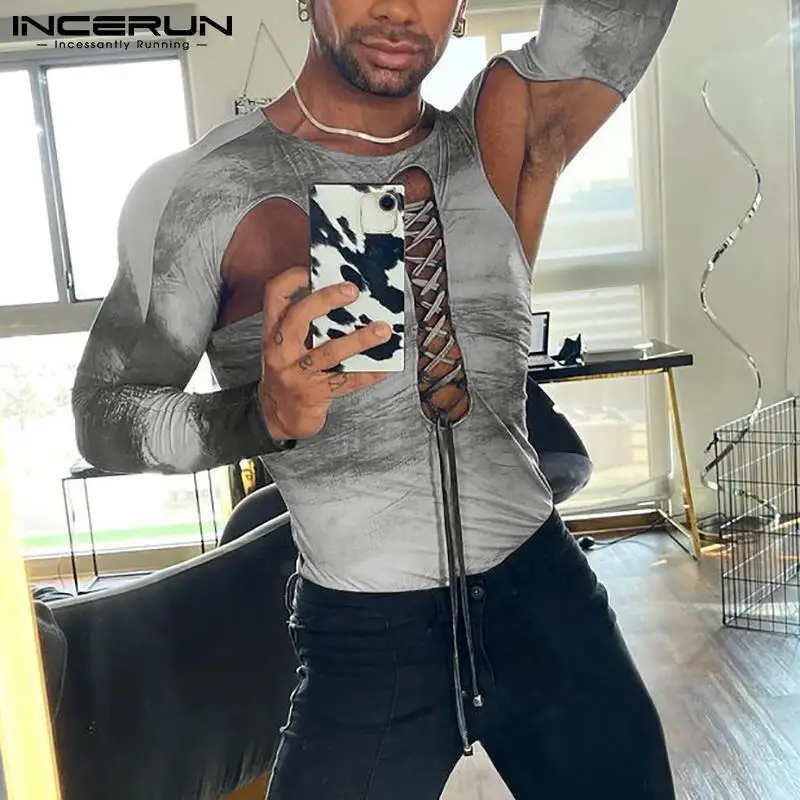 Fashion Men T Shirt O-neck Long Sleeve 