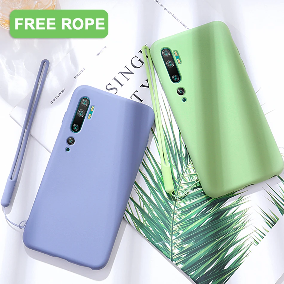 Чехол Mi Note 10 для Xiaomi CC9 Pro Оригинальный чехол из жидкого силикона резиновая ткань