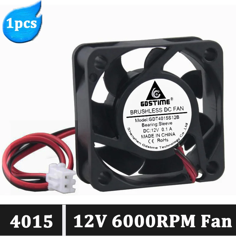 Gdstime 4015 40 мм 12 в PC CPU кулер вентилятор DC бесщеточный радиатор 40x40x15 2Pin Охлаждающие