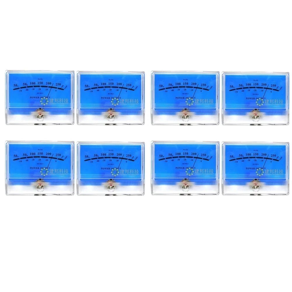 8Pcs Classic Lake Blue Db Header Level Amplificatore Di Potenza Audio Vu Meter Mcintosh Figure