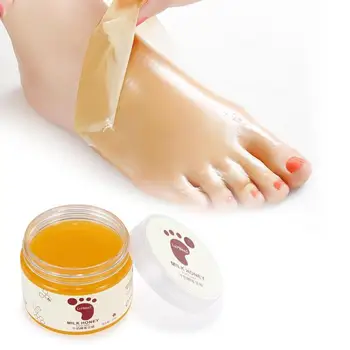 

Honey Milk Foot Wax Feet Mask Nourishing Whitening Peel Off Fine Lines Remove Moisturizing Foot Skin Care Cream 150ml