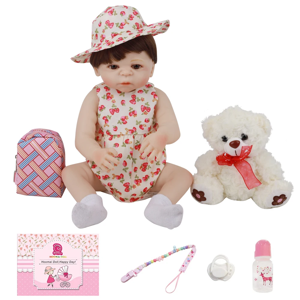 Реалистичная кукла Bebe Reborn Girl 18 дюймов Полностью силиконовая виниловая 48 см