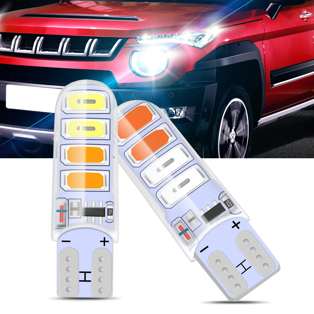 2pcs Strobe T10 W5W 194 168 LED Auto Car Wedge Side Light Multicolor Demo Lamp Bulb Strobe Flash Silicone gel Lights 12V|Signal Lamp|   - AliExpress