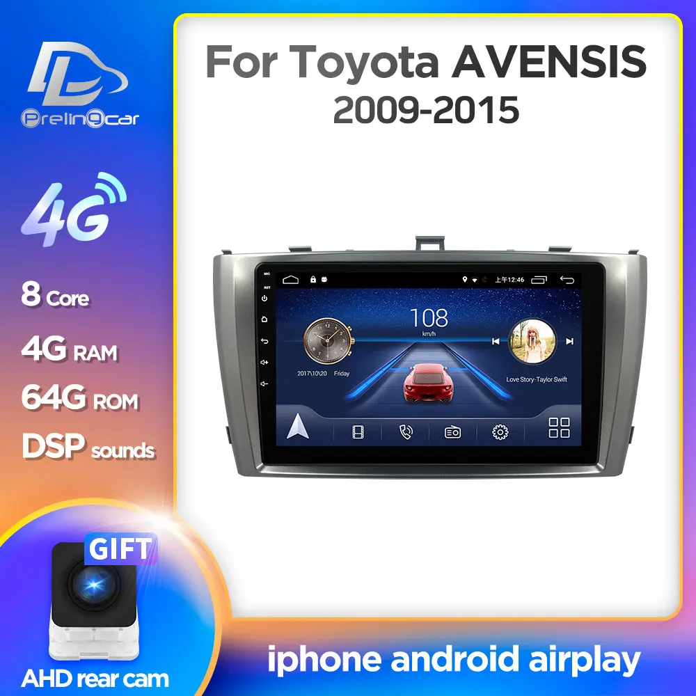 Автомобильная Мультимедийная система Prelingcar автомагнитола 2DIN на Android 10 0 для Toyota
