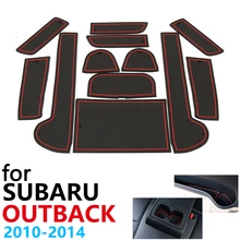 Противоскользящий резиновый коврик для двери Subaru Outback 2010~, аксессуары, автомобильные наклейки, коврик для телефона 2011 2012 2013