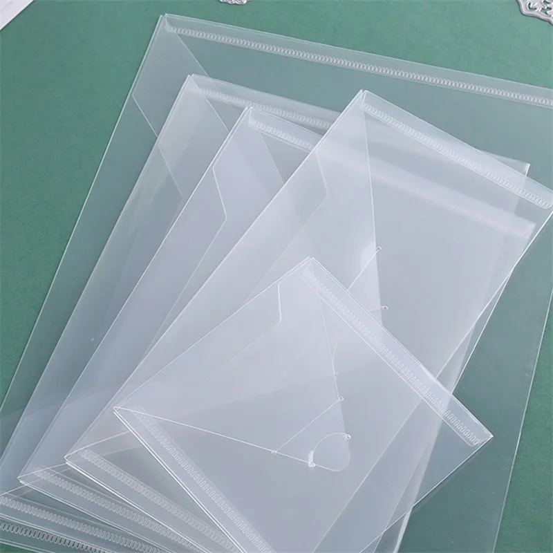 10pcs-40pcs Transparent Plastic Folder Storage Bags Envelopes For Cutting Dies Stamps Paper Cardstock Organizer Holders Bags 4