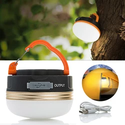 Lanterne LED Portable Rechargeable par USB, alimentée par batterie externe, idéale pour le Camping, la randonnée, la pêche ou les équipements de Camping 
