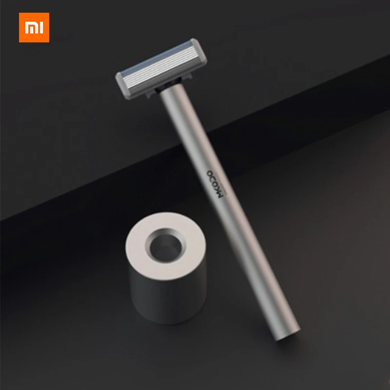 

XIAOMI Short Handle Classic Safety Razor Double Edge Mens Shaving Razor Gift Box Pack Cure Handle, 1 Razor & 5 blades