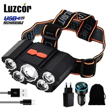 

5/7 LED Headlamp 18650 Battery USB Rechargeable Portable Flashlight Lantern Torch Headlamp Running Fishing Camping Headlight
