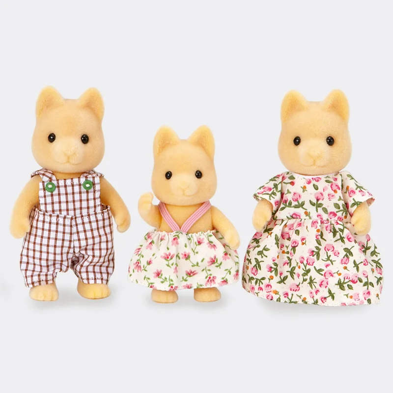 Sylvanian Families клен Собака Семья 3 шт. набор кукольный домик животные игрушки Фигурки девушка подарок 5132