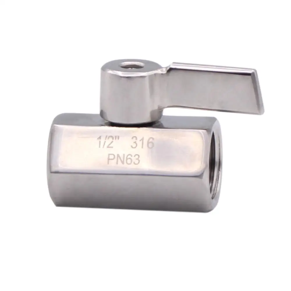 DERNORD из нержавеющей стали 316 мини шаровой кран 1/" NPT(мама и мама