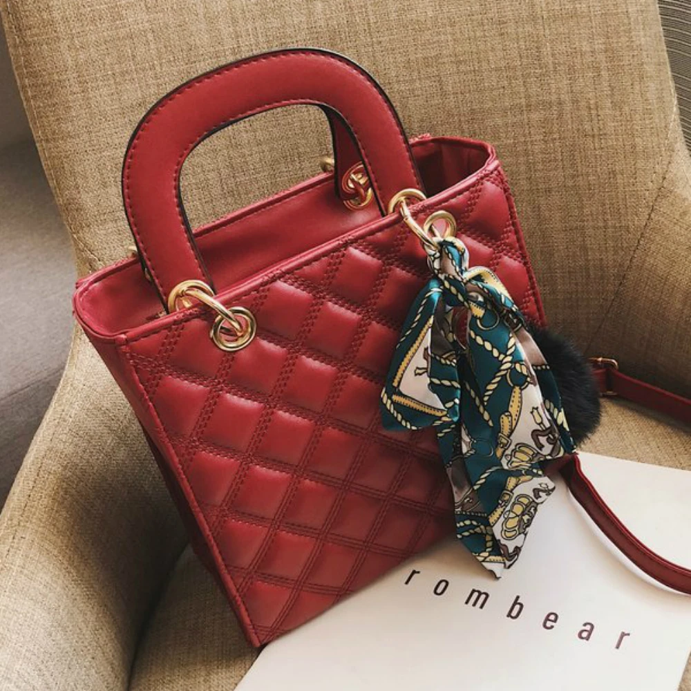 red top handle bag