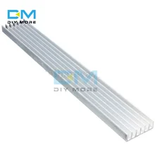 Dissipateur thermique en aluminium, 150x20x6mm, 2 pièces, LED, Power IC PC, Fin de refroidissement, argent blanc