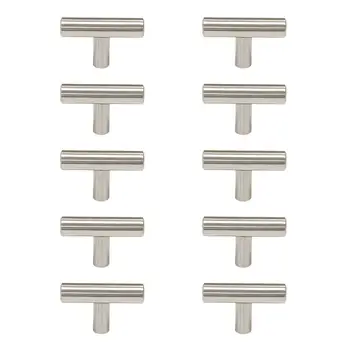 

10pcs Drawer Knobs Single Hole T Bar Kitchen Cabinet Door Handles Cupboard Pulls Diameter Furniture Hardware