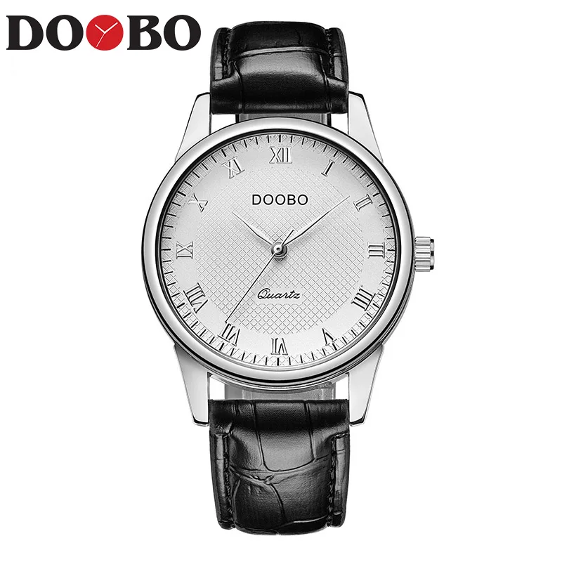 D003 black white Мужские часы от ведущего бренда класса люкс, простые часы для мужчин, модные часы DOOBO, мужские кварцевые часы, мужские часы Erkek Kol Saati - Цвет: D003 black white