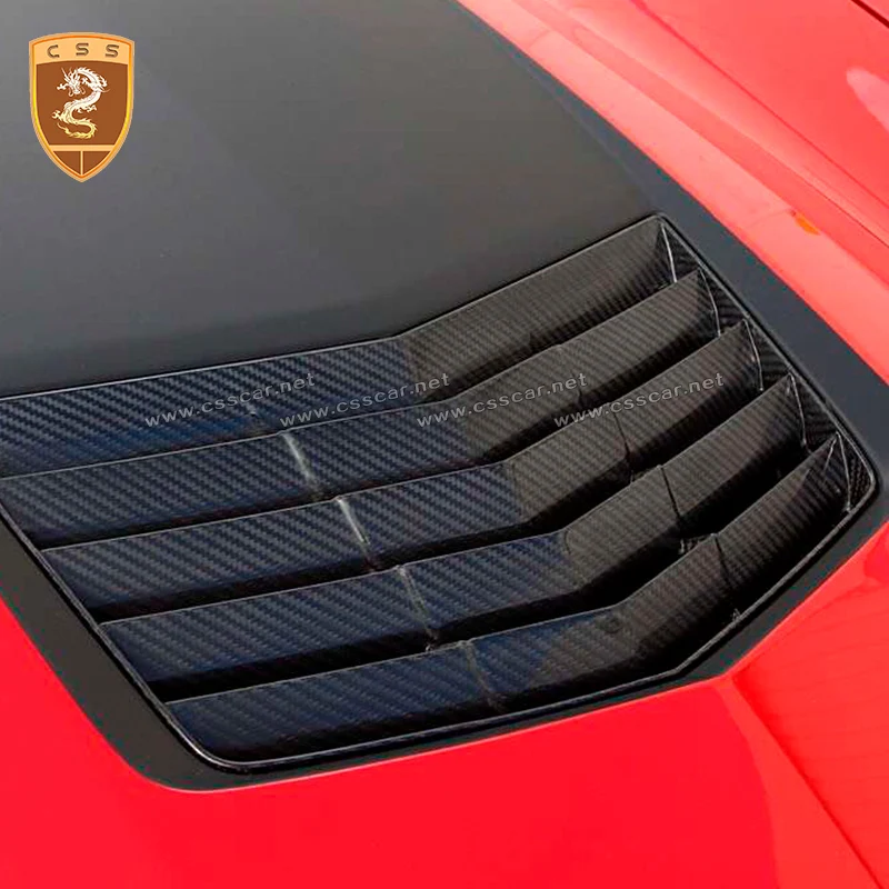Углеродные аксессуары для передней крышки капота Вентиляционное углеродное покрытие для Corvette C7 Body Kit Авто модификация автостайлинг